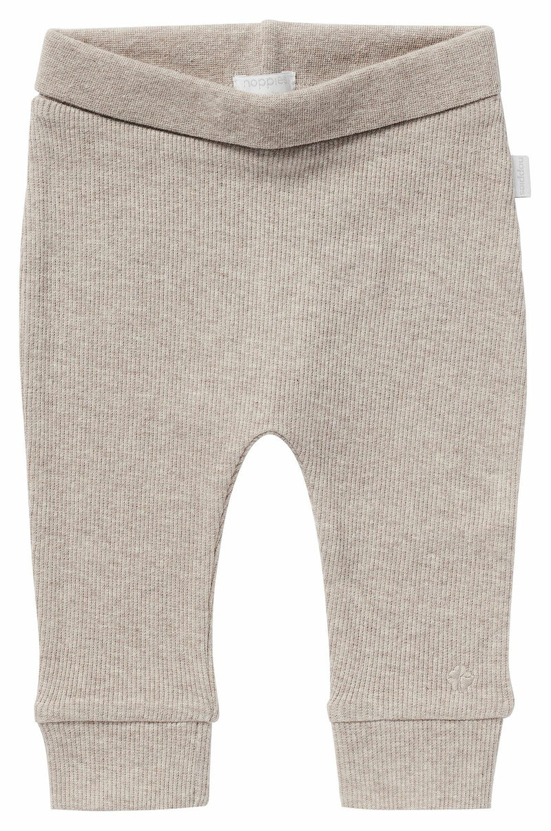 Organic Cotton Neutral Baby Bottoms. Ribbed Taupe Noppies Bottoms. Ships to United States, duty free.