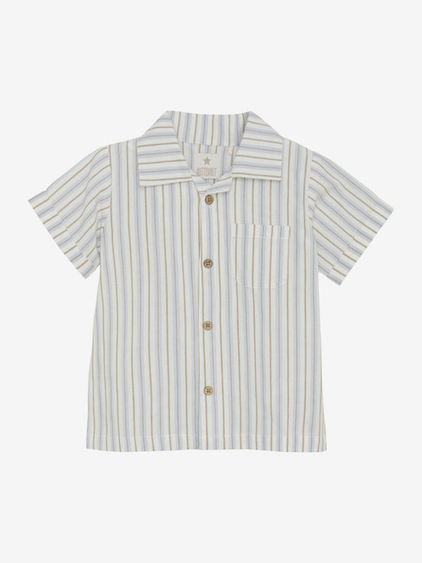 Huttelihut Button down boys shirt. Great for Polo inspired, tennis club look.Let your child make a statement in fashion while enjoying precious moments with mom. With its timeless design and impeccable quality, the Huttelihut Button Down Woven Shirt is a must-have addition to any young trendsetter's wardrobe. free shipping to Canada and the US on orders over $100, with standard shipping rates of $6 CAD / $4.30 USD for orders below. Plus, rest assured, duties into the US are included.