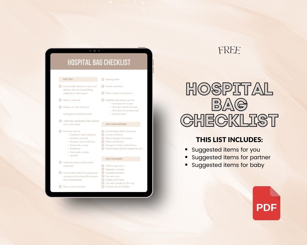 Digital Hospital Bag Checklist