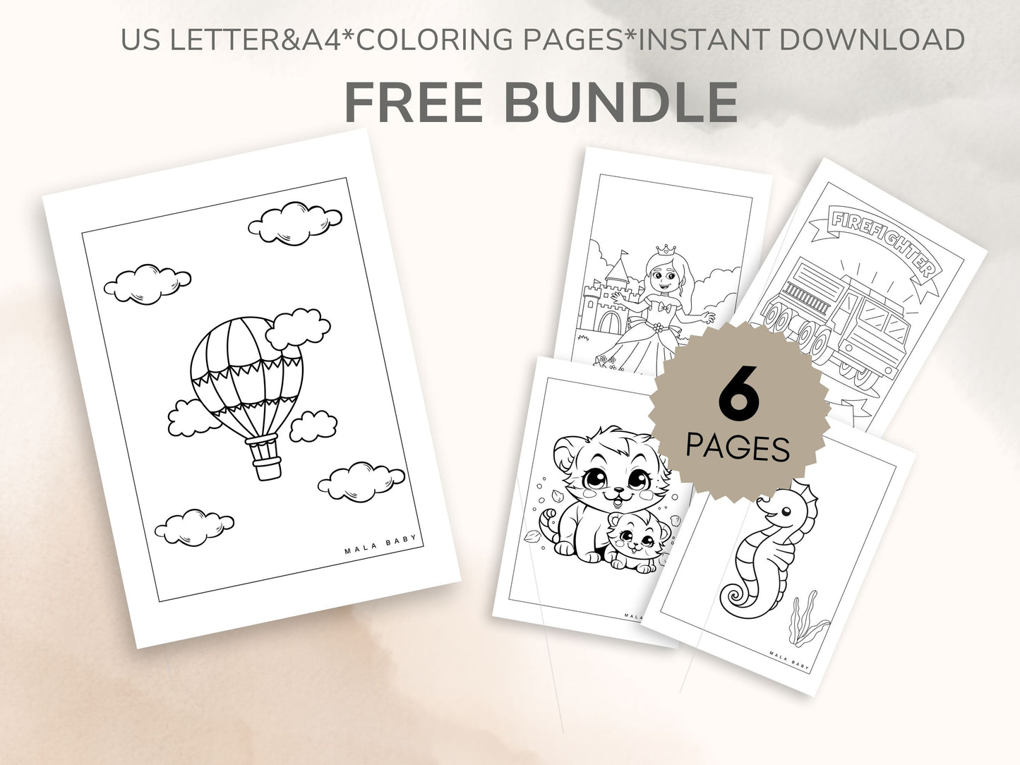 Mala Baby Colouring Pages
