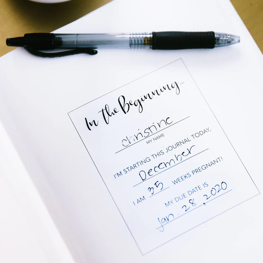 Record every special moment of your pregnancy with Pearhead’s pregnancy journal Ideal for gifting at baby showers With 50+ pages and a 4” x 5” photo insert, "my little bump” in gold foil adds a playful touch to this cloth and paper journal Measuring 6.5” W x 9.2” H x .6” D, it makes the perfect keepsake Packaging dimensions: 6.5” W x 9.2” H x .6” D