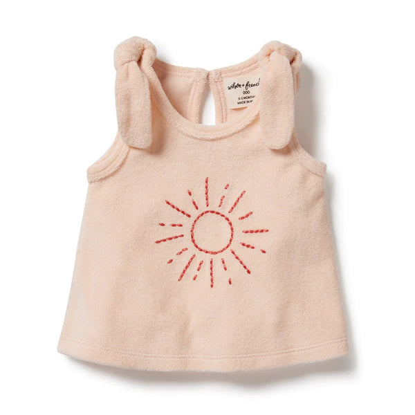 wilson and frenchy_WILSON AND FRENCHY SUNSHINE ORGANIC TERRY TIE SINGLET_malababy