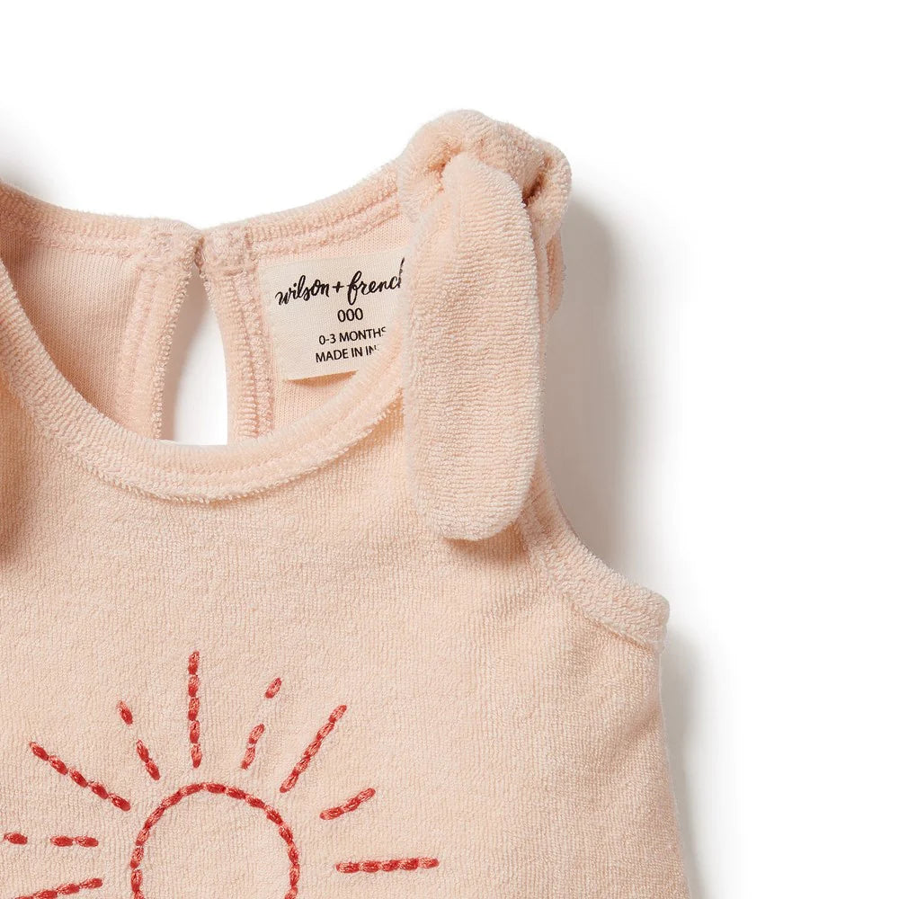 WILSON AND FRENCHY SUNSHINE ORGANIC TERRY TIE SINGLET